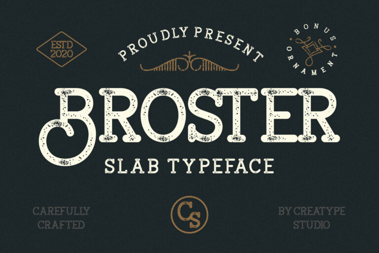 Broster Slab Typeface Font by Creatype Studio Co