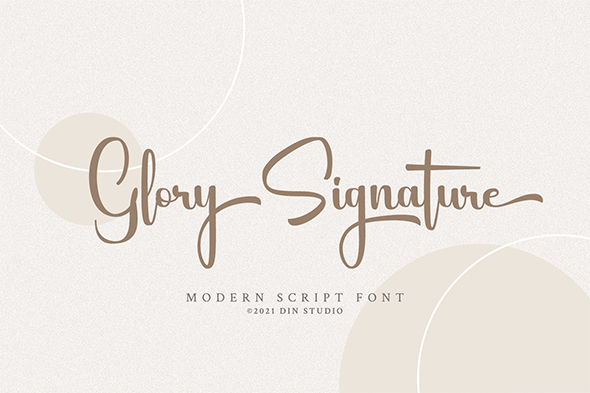 glory signature font
