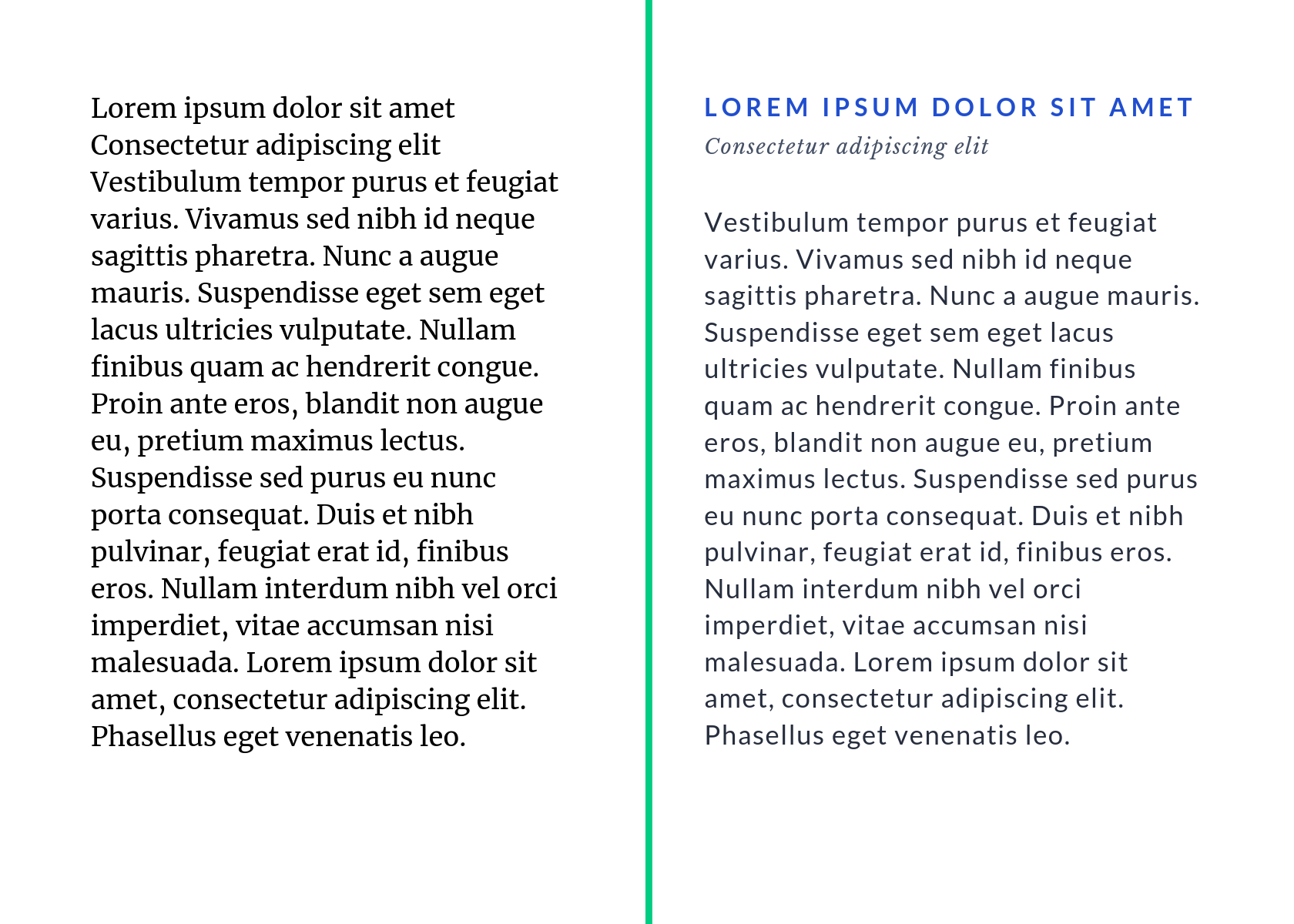 Non-sections – Using sections