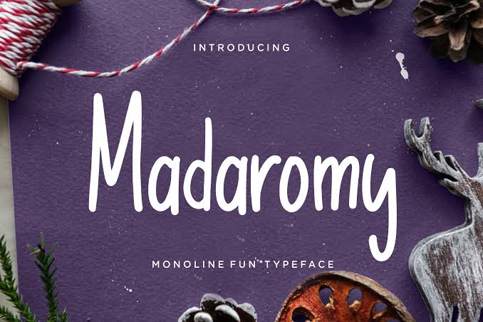 Madaromy Fun Monoline Font