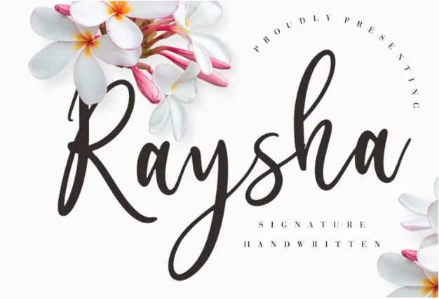 Raysha Signature Script Typeface