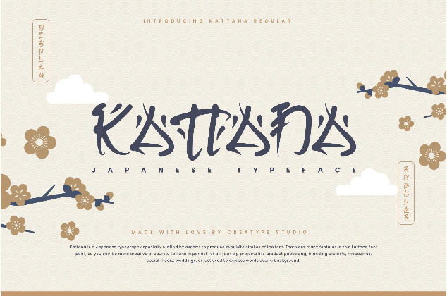 Kattana Japanese Typeface