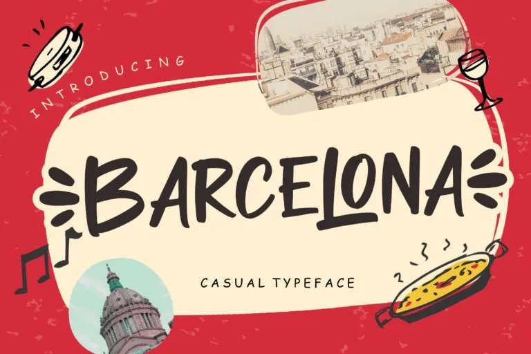 Barcelona 2 Font for Cartoony Design Theme