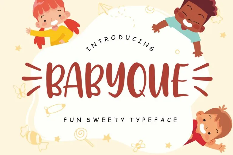 Babyque Cartoony Font Choice