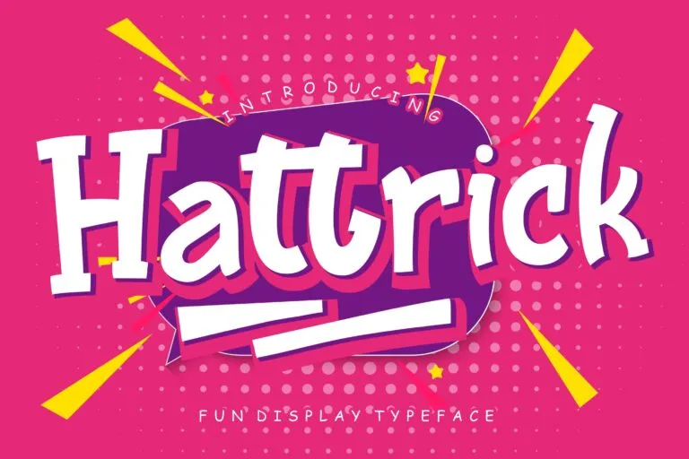 Best Cartoony Font: Hatrick Display Typeface