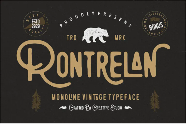 Rontrelan Monoline Font