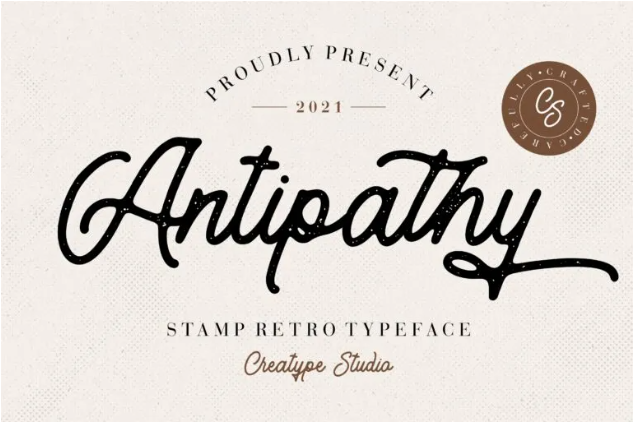 Antipathy Retro Script Font