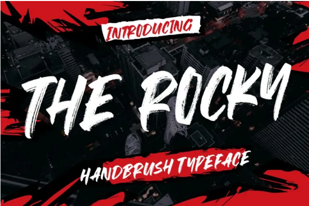 The Rocky Bold Handbrush Typeface