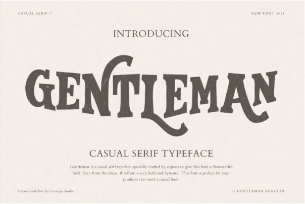 Gentleman Casual Skateboard Font