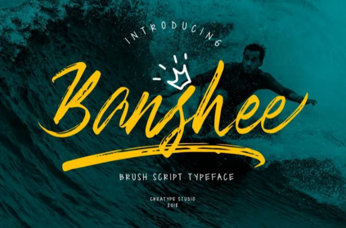 A strong brush-like font, Banshee Font