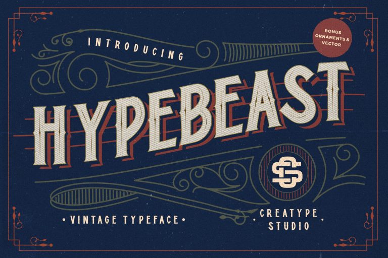 Hypebeast – Layered & Vintage Font