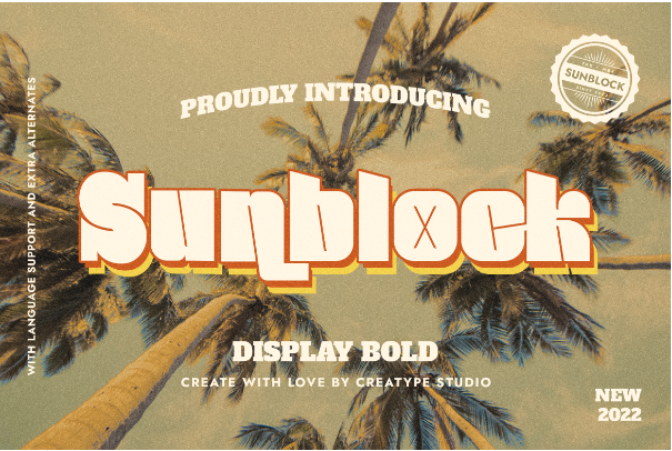 Sunblock Cathy Skateboard Font