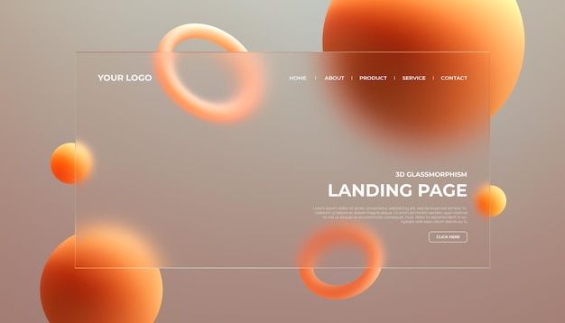 Glassmorphism UI Website Design