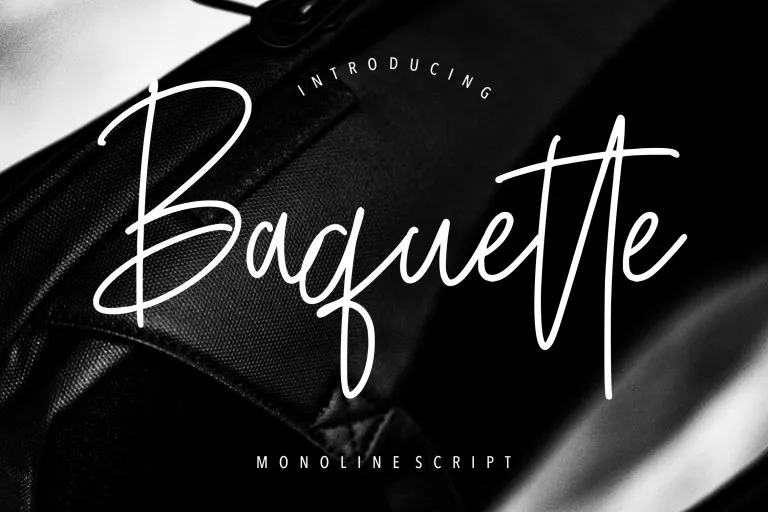 Baquette Monoline Script