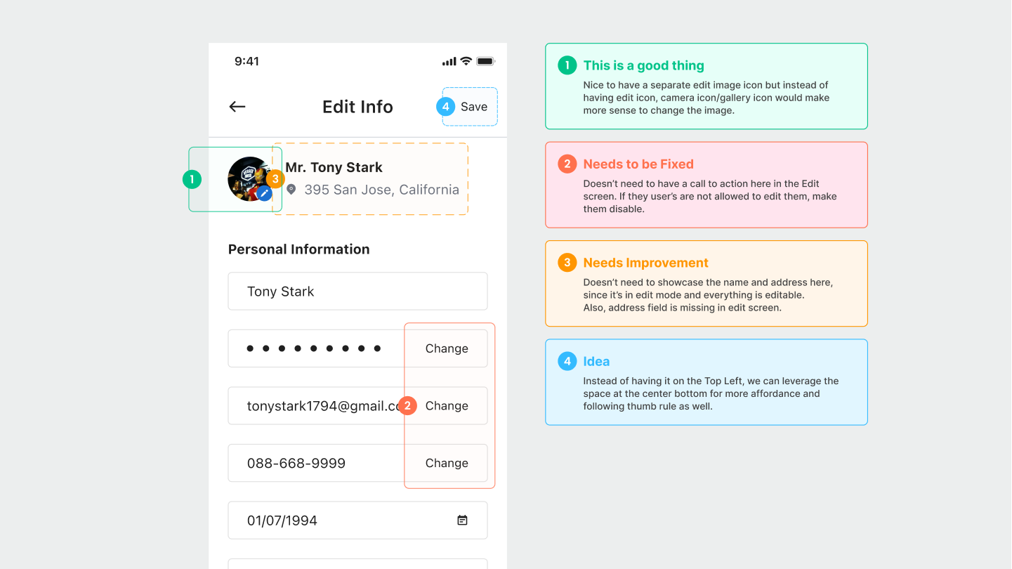 ux audit example