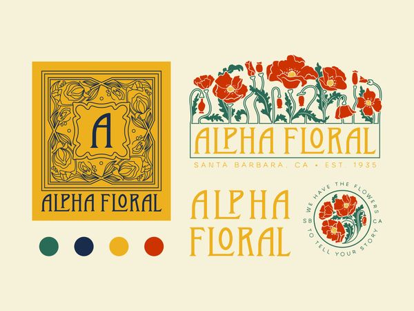 The example of botanical typography