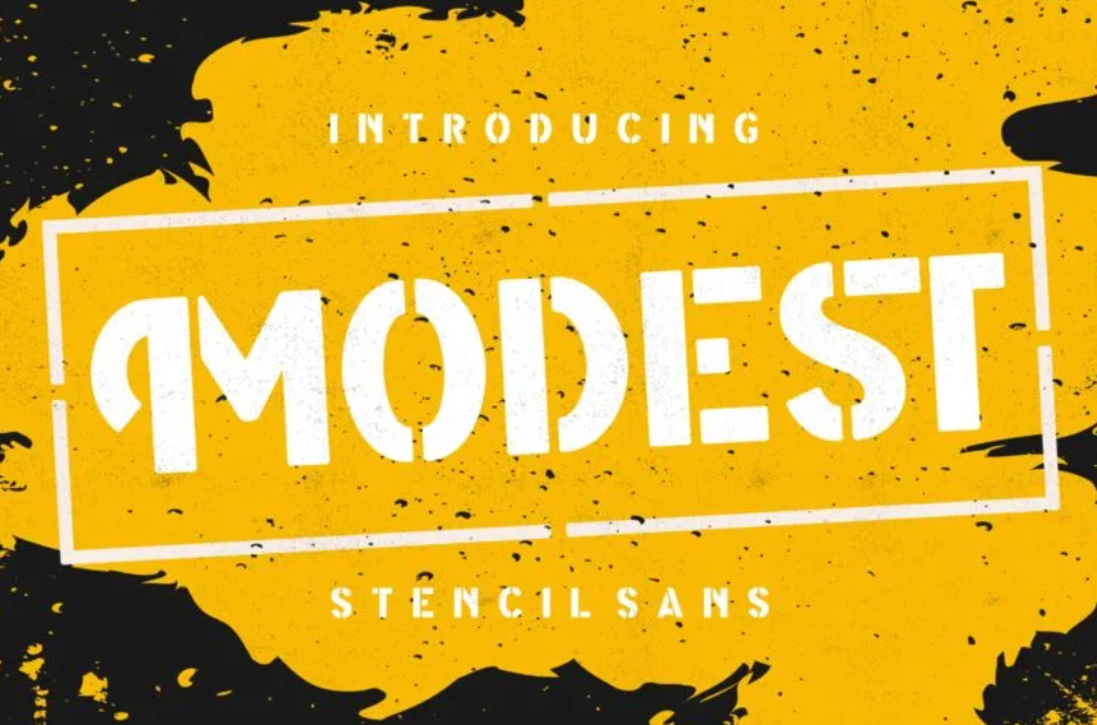 16. Modest Stencil Sans