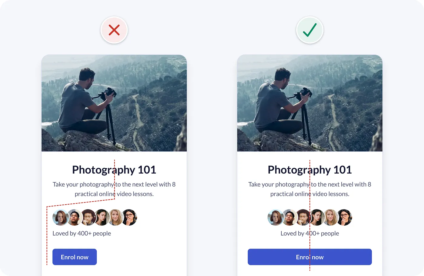 bad UI alignment