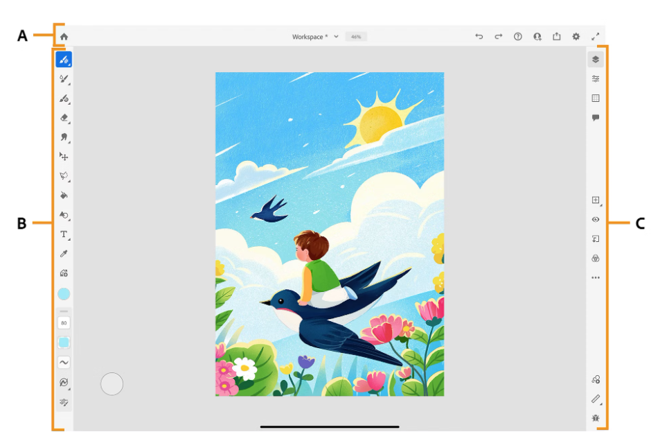 Adobe Fresco Interface