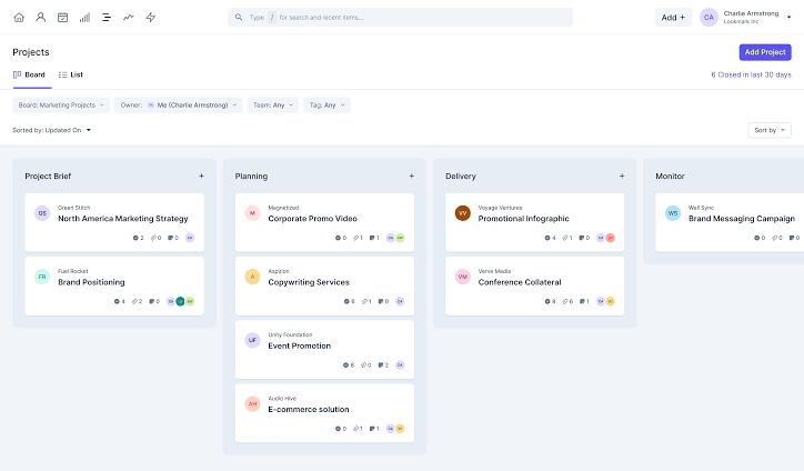 Capsule CRM Dashboard