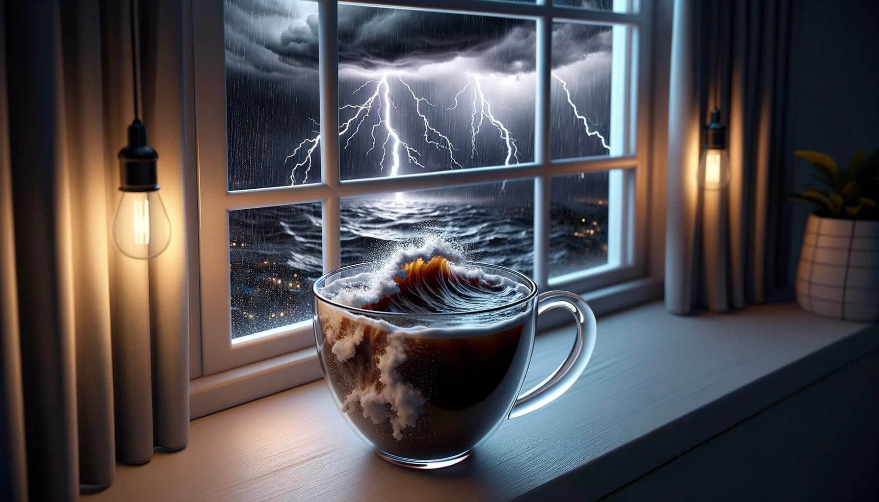 AI-generated illustration of a cup of coffee