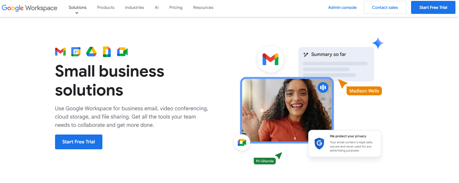 Google Workspace apps for small business