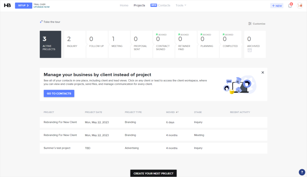HoneyBook Client Portal