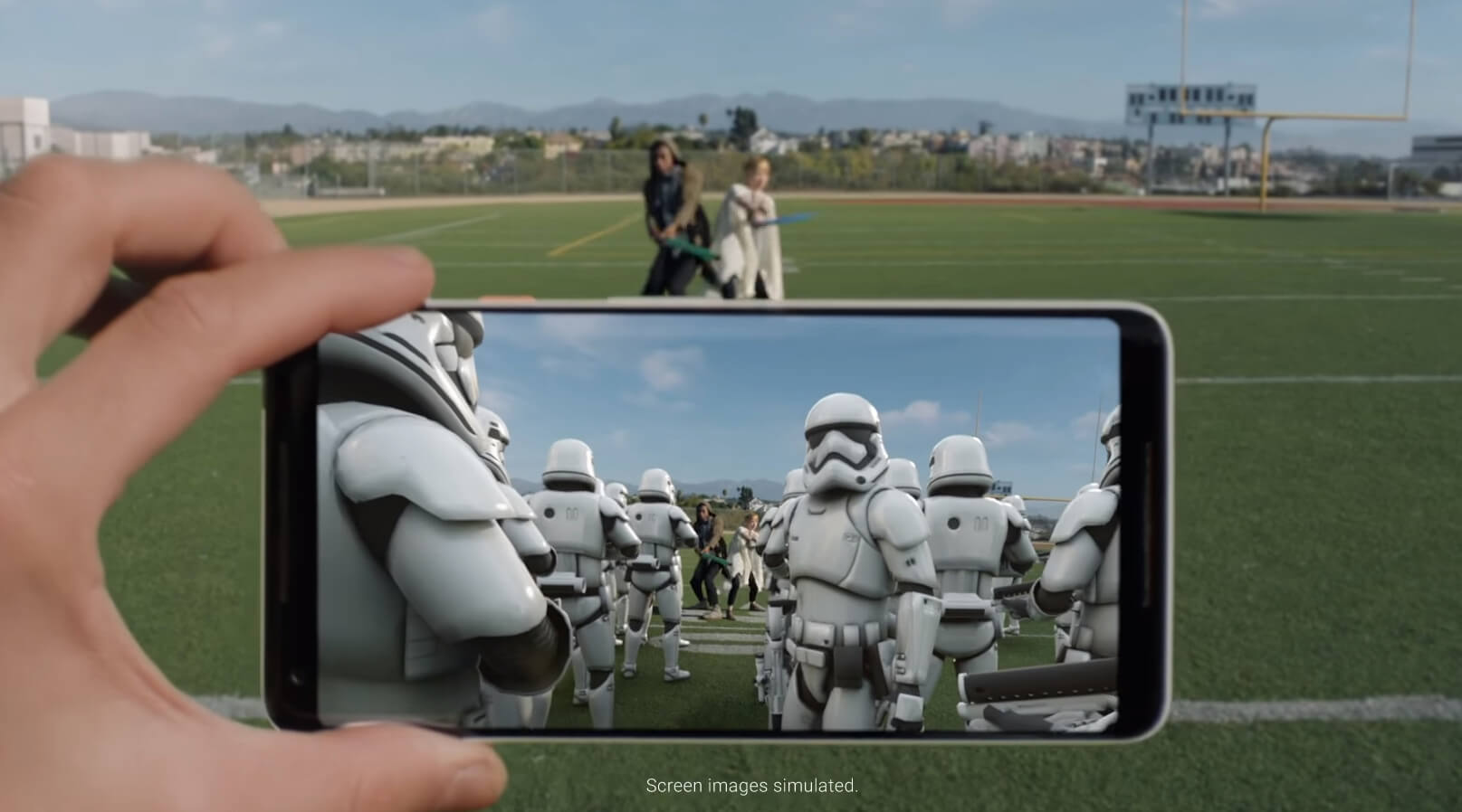 Google Pixel camera shows Star Wars AR stickers