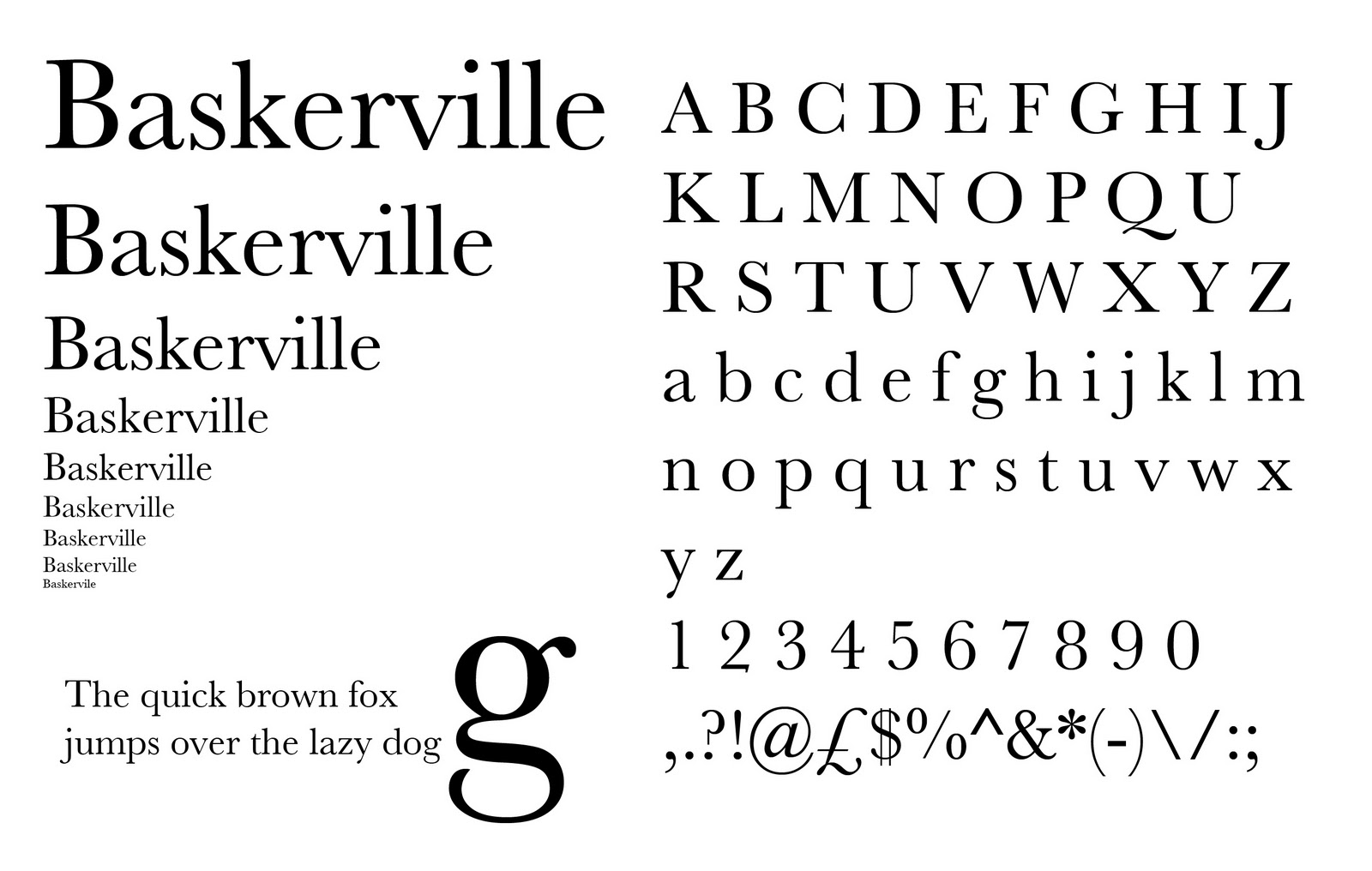 Baskerville Alphabet Set