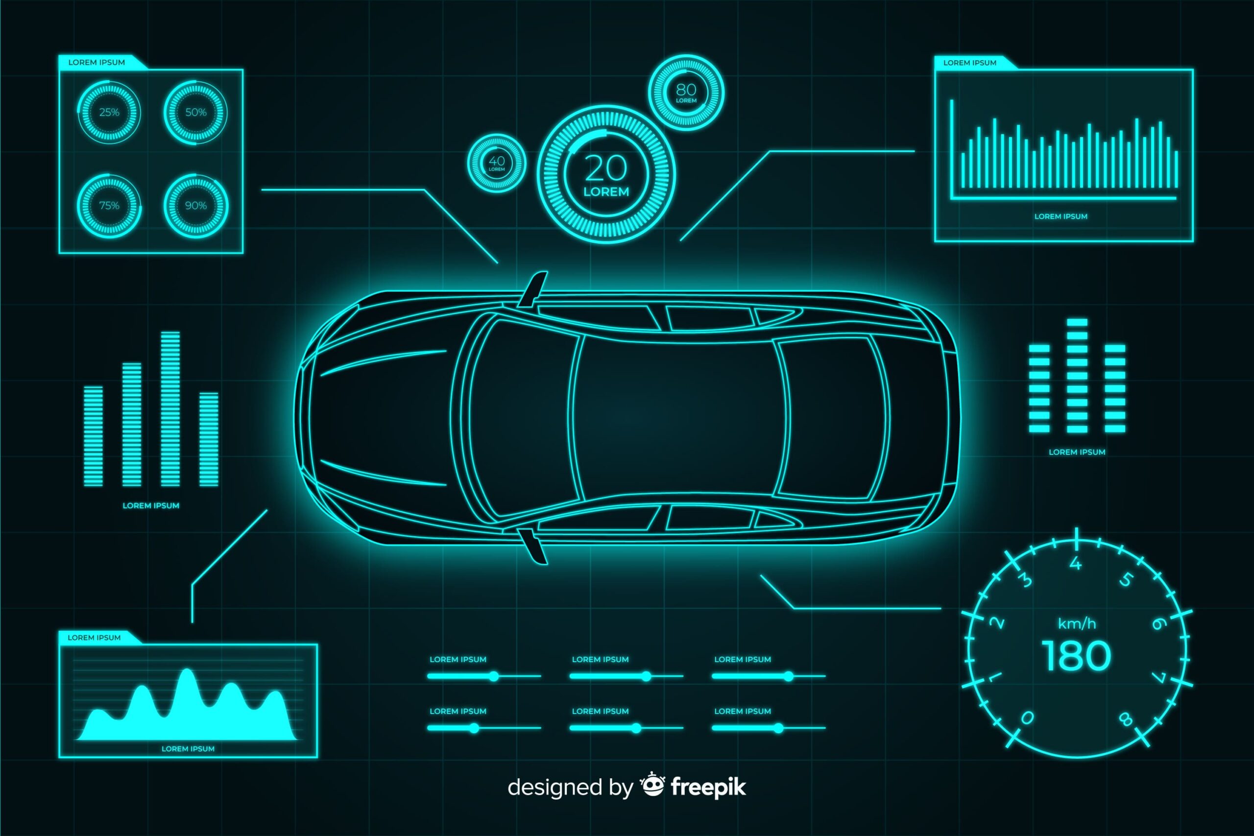 3D visualization of a car