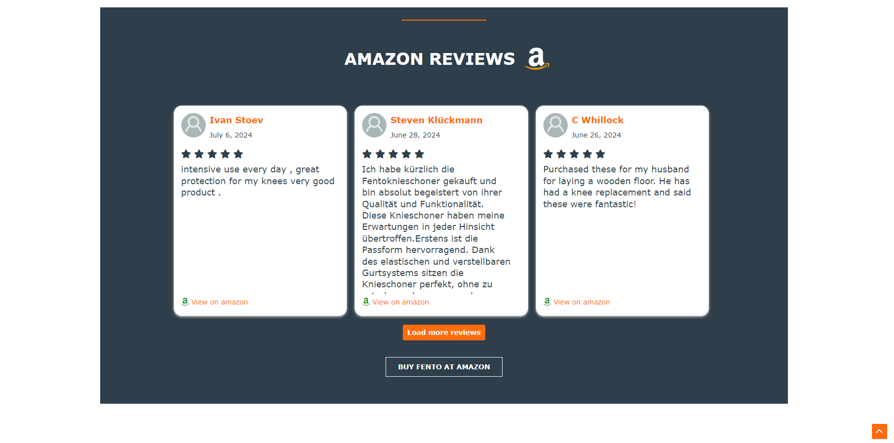 Amazon product reviews showing customer feedback
