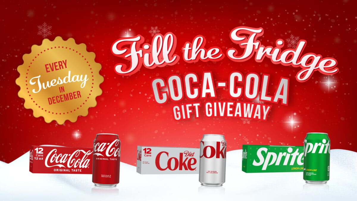 Coca-Cola holiday fridge gift giveaway promotion
