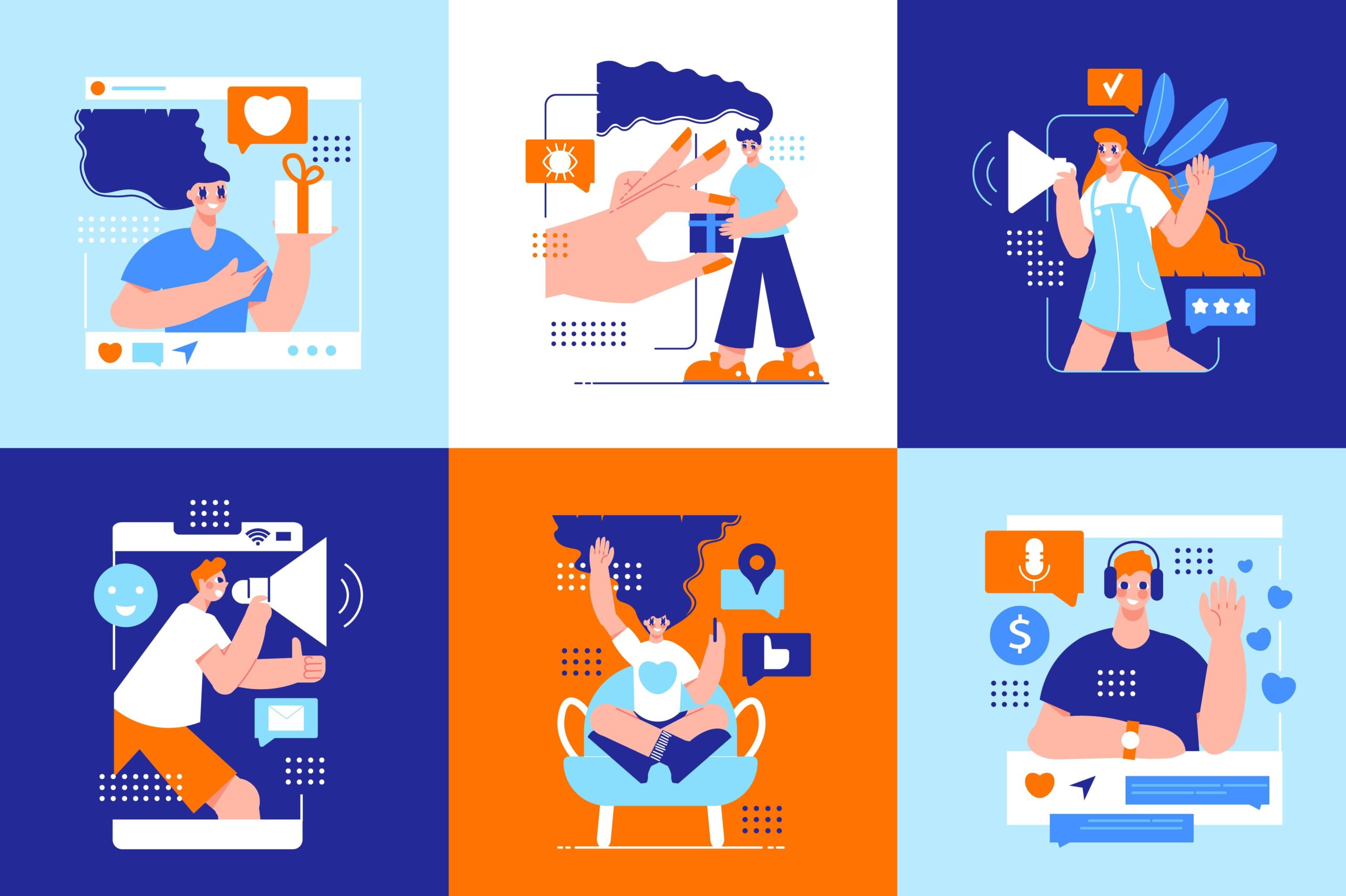 Various video content on social media