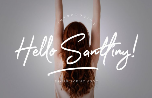 1. Hello Santtiny Brush Script