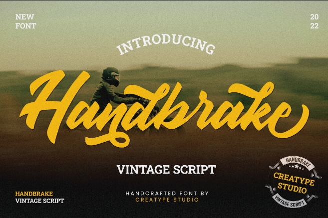 13. Handbrake Stylish Handlettering