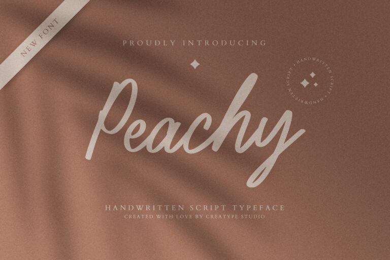 17. Peachy Handwritten Script