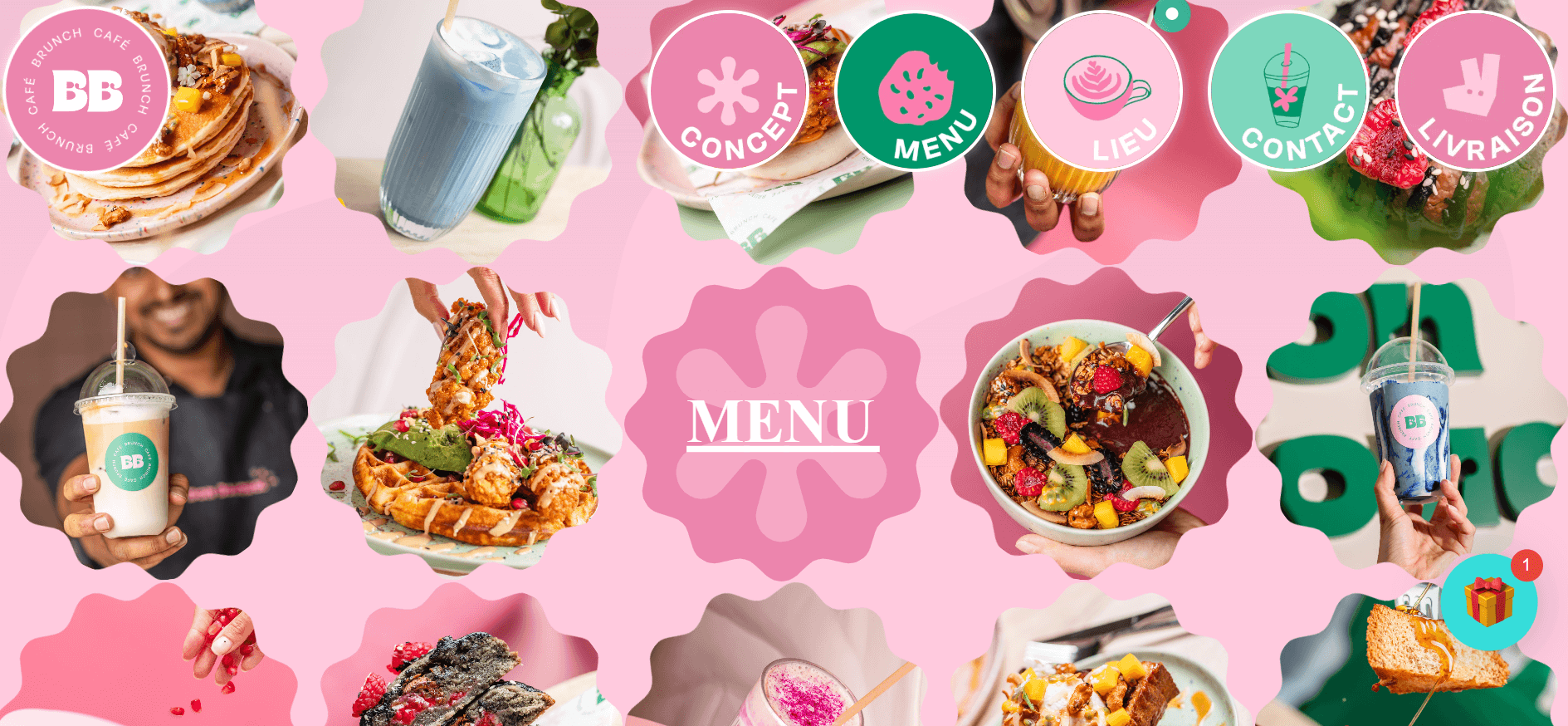 A colorful menu layout on The Hungry Family web