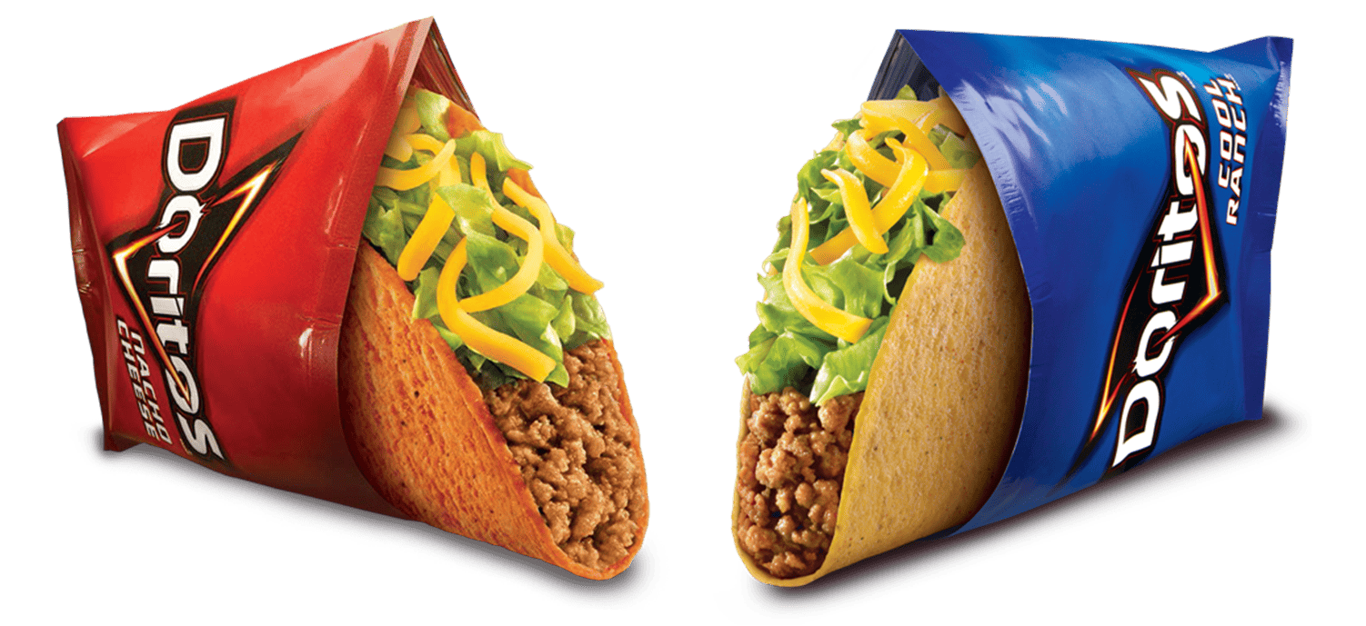 Doritos Locos Tacos menu featuring taco varieties