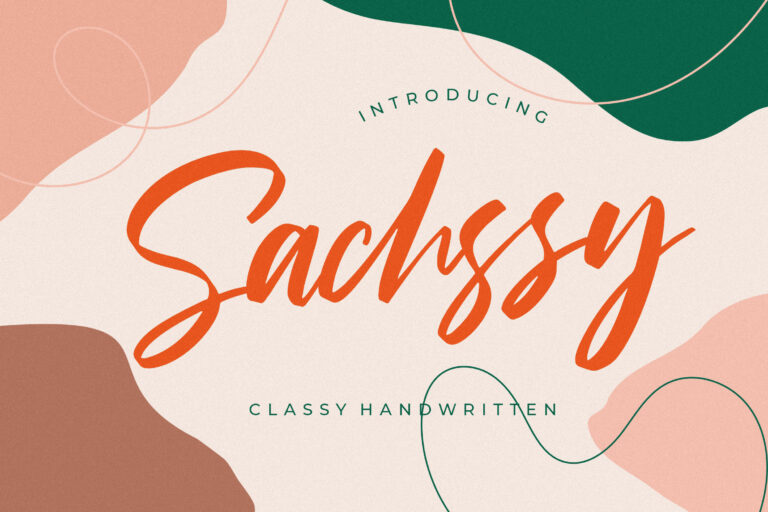 7. Sachssy Classy Handwritten