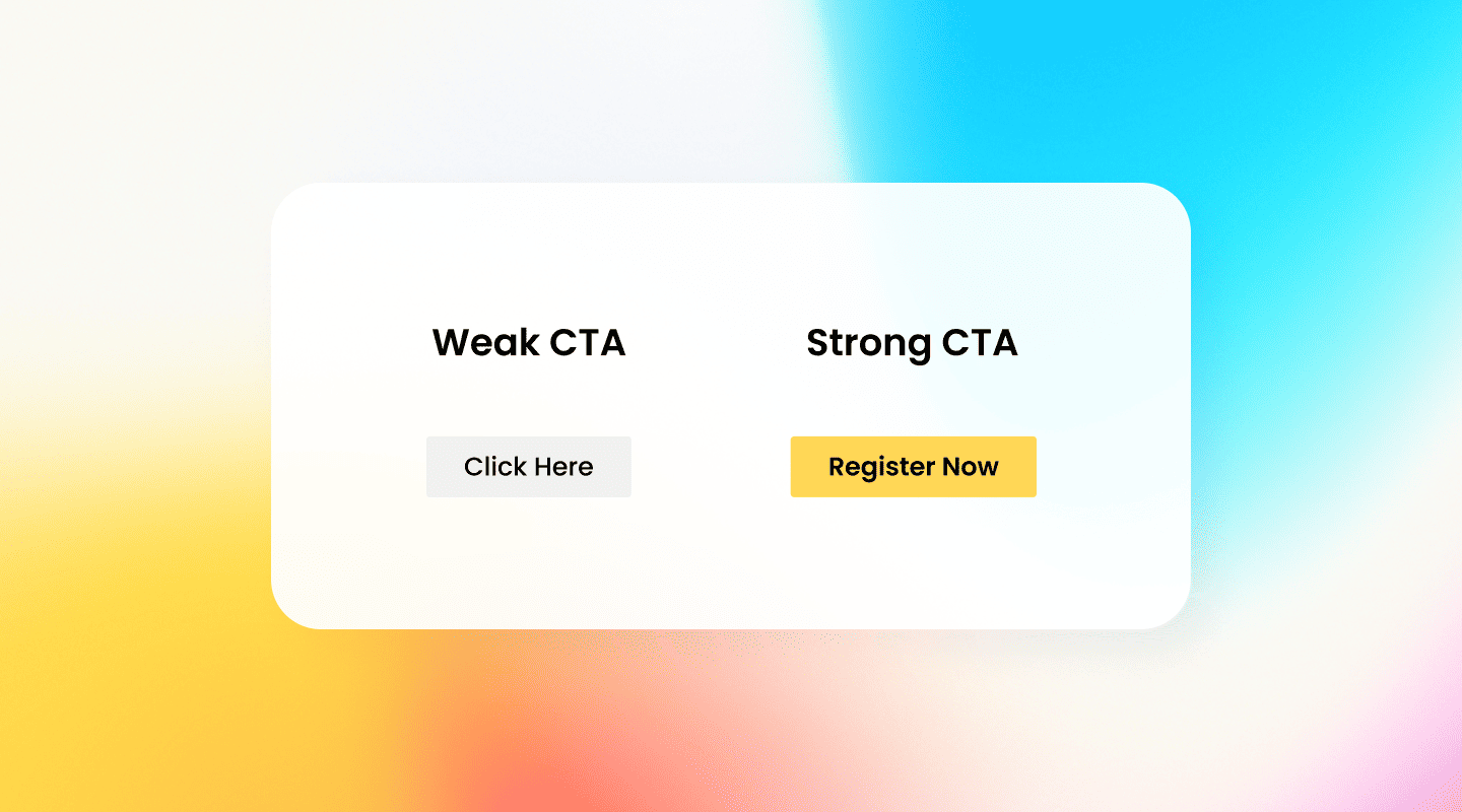 Examples of weak and strong CTAs 