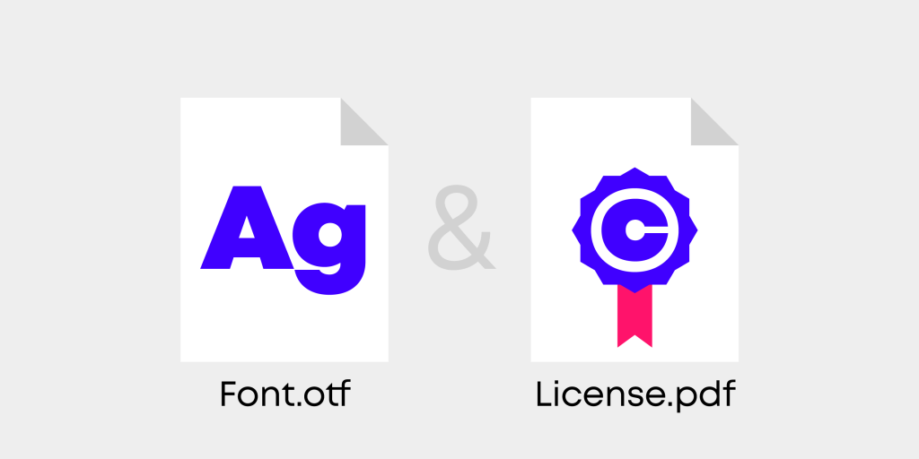 Font license file illustration